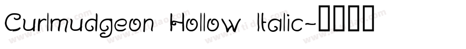 Curlmudgeon Hollow Italic字体转换